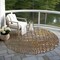 Homeroots 8' Copper Gold And Brown Round Abstract Washable Indoor Outdoor Area Rug 596814 - alternate 8
