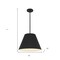 Homeroots 16" Black Aluminum Cone LED Dimmable Outdoor Pendent Hanging Light 683467 - alternate 9