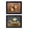 Homeroots Set Of Two Pumpkin Space Harvest Black Framed Print Kitchen Wall Art, 2PK 405771 - alternate 6