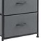 Homeroots 12" Black And Gray Fabric Metal And Wood Two Drawer Dresser 635727 - alternate 5