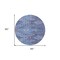 Homeroots 8' Navy Blue Charcoal And Gray Round Southwestern Washable Indoor Outdoor Area Rug 603553 - alternate 6