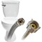 Fluidmaster 3/8'' Comp x 7/8'' Ballcock x 12'' L Braided Stainless Steel Toilet Connector B1T12 - alternate 1