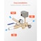 Vevor 1 inx11 in Well Pressure Tank Tee Kit 30/50PSI Pressure Switch 1 in Gate Valve SS3058 - alternate 8