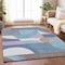 Homeroots 3' X 5' Sky Blue Teal Blue And Brown Geometric Washable Indoor Outdoor Area Rug 616742 - alternate 8