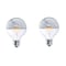 Bulbrite 40W Equivalent Warm White Light G25 Dimmable LED Half Chrome Light Bulb, 2PK 861425 - alternate 1