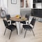Regency Round Kahlo Breakroom Table W/ 4 Restaurant Stack Chairs, 42 in W, 42 in L, Noble Oak TPL42RNDNOCM29BK - alternate 7