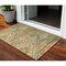 Homeroots 3' X 5' Green And Terra Cotta Southwestern Washable Indoor Outdoor Area Rug 603539 - alternate 1
