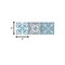Homeroots 4" X 4" Baby Blue And Peach Mosaic Peel And Stick Removable Tiles 390808 - alternate 5