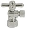 Westbrass Angle Stop, 5/8" OD x 3/8" OD, 1/4-Turn Cross Handle in Polished Nickel D105BX-05 - alternate 7