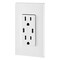 Leviton USBReceptacle, 15A, 1/2hp, Wht, Thrmplstc T5635-W - alternate 1