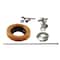 Westbrass Toilet Kit W/ 1/4-Turn 1/2 in IPS Stop and Wax Ring, Cross Handle in Satin Nickel D1615TBX-05 - alternate 1
