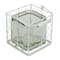Homeroots 5.5" White and Clear Wire Basket Glass Jar 488164 - alternate 1