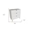Homeroots 30" White And Natural Wood Three Drawer Dresser 552260 - alternate 9
