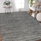Homeroots 9' X 12' Brown and Ivory Striped Stain Resistant Indoor Outdoor Area Rug 531670 - alternate 9