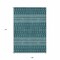 Homeroots 9' X 12' Teal Blue Aqua And Ivory Tribal Washable Indoor Outdoor Area Rug 582594 - alternate 8