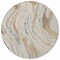 Homeroots 8' Beige Teal Blue And Ivory Round Abstract Washable Indoor Outdoor Area Rug 600206 - alternate 8