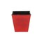 Homeroots 5in Red Recycled Plastic Indoor Outdoor Square Pot Planter 488260 - alternate 1