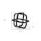 Homeroots Black Metal Cube Shaped Link Sculpture 392462 - alternate 8