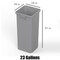 Regal Altair 23 Gallon Square Gray Plastic Trash Can, Vent Channel Design ZR-TC-100-SQ23GR - alternate 6