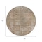 Homeroots 8' Beige And Taupe Round Abstract Washable Indoor Outdoor Area Rug 615496 - alternate 8
