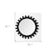 Homeroots 26" Black Cog Round Metal Frame Wall Mirror 376395 - alternate 7