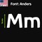Aacc Self-Adhesive Vinyl Letter: m, Scale: 18 cm. Color: White Font: Anders by, 12PK AACC-Anders-lm-White-M18x12 - alternate 1