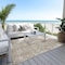 Homeroots 10' X 14' Taupe And Ivory Abstract Washable Indoor Outdoor Area Rug 598009 - alternate 8