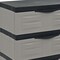 Homeroots 23in Gray and Black Plastic Accent Cabinet With Three Drawers 668934 - alternate 5