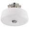 Nuvo Lune, 3 Light Semi-Flush, Brushed Nickel Finish, Etched White Glass 60/8229 - alternate 8