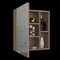 Homeroots 18" Natural Wood Floating Single Door Bathroom Vanity And Medicine Cabinet With Mirror 543572 - alternate 1
