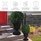 Pure Garden Outdoor Planter 2-Pack Large & Small Urn Planters Plastic Plant Pots for Indoor or Outdoor 50-LG1432 - alternate 10