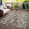 Homeroots 5' X 8' Brown And Beige Animal Print Washable Indoor Outdoor Area Rug 600595 - alternate 9