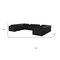 Homeroots Battleship Gray Leather Modular U Shaped Ten Piece Corner Sectional With Console 643933 - alternate 6