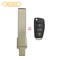 Aks Keys 2005 - 2015 Audi Remote Flip Key Blade BL-AUDI-04 - alternate 2