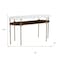 Homeroots 50" White and Brass Genuine Marble and Iron Oval Six Leg Console Table With Shelf 668878 - alternate 9