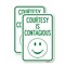 Signmission Courtesy Is Contagious, 18'' X 24'' 2 Signs, Heavy Gauge Aluminum, 2PK A-1824-2PACK-24232 - alternate 1