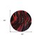 Homeroots 8' Black Red And Gray Round Abstract Washable Indoor Outdoor Area Rug 600212 - alternate 7