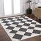 Jonathan Y Draper Classic Geometric Diamond Pattern White/Dark Gray 8 ft. x 10 ft. Area Rug ATH100B-8 - alternate 8