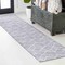 Jonathan Y Tumbling Blocks Modern Geometric Light Gray/White 2 ft. x 8 ft. Runner Rug SEU101G-28 - alternate 1