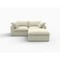 Homeroots Black Linen Blend Modular L Shaped Three Piece Corner Sectional 716928 - alternate 6