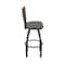 Holland Bar Stool Co Eleanor 30in Swivel Bar Stool with Pewter Finish, Medium Back and Graph Chalice Seat 880 - alternate 7