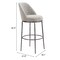 Homeroots 32" Gray And Black Fabric And Steel Bar Height Swivel Bar Chair 555680 - alternate 8