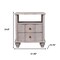 Homeroots 25" Brown Solid Wood Two Drawer Nightstand 719628 - alternate 8