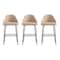 Manhattan Comfort Gracie Barstool in Tan and Black - Set of 3 3-BS022-BTN - alternate 9