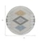 Homeroots 8' Gray Gold And Charcoal Round Geometric Washable Indoor Outdoor Area Rug 631917 - alternate 6