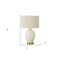 Homeroots 26" Gold and Ivory Ceramic Urn Table Lamp With Cream Drum Shade 545812 - alternate 7