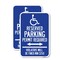 Signmission Modern Isa Symbol Connecticut Reserved Parking Permit, 12'' X 18'', Heavy Gauge Aluminum, 2PK A-1218-2PACK-24659 - alternate 1