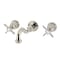 Kingston Brass Double-Handle Wall Mount Bathroom Faucet, Polished Nickel KS3126BEX - alternate 1
