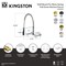 Kingston Brass Double-Handle Wall-Mount Pre-Rinse Bridge Kitchen Faucet, Matte Black GS1240ZX - alternate 2