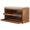 Homeroots 35in Brown Linen Upholstered Storage Bench With Shoe Storage 717467 - alternate 9